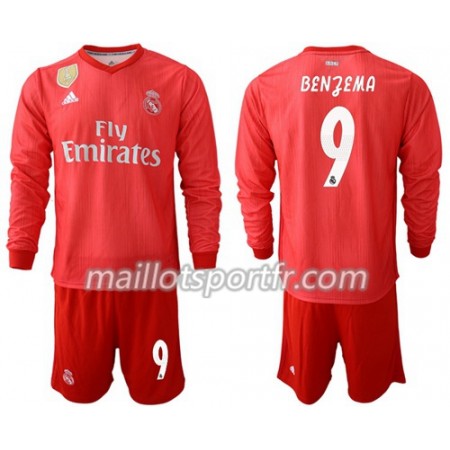 Maillot de Foot Real Madrid Benzema 9 Enfant Troisieme 2018/19 ML Maillot de Foot Real Madrid Benzema 9 Enfant Troisieme 2018/19 ML